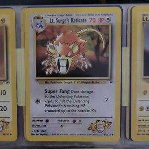 Pokemon Card Lt. Surge's Raticate